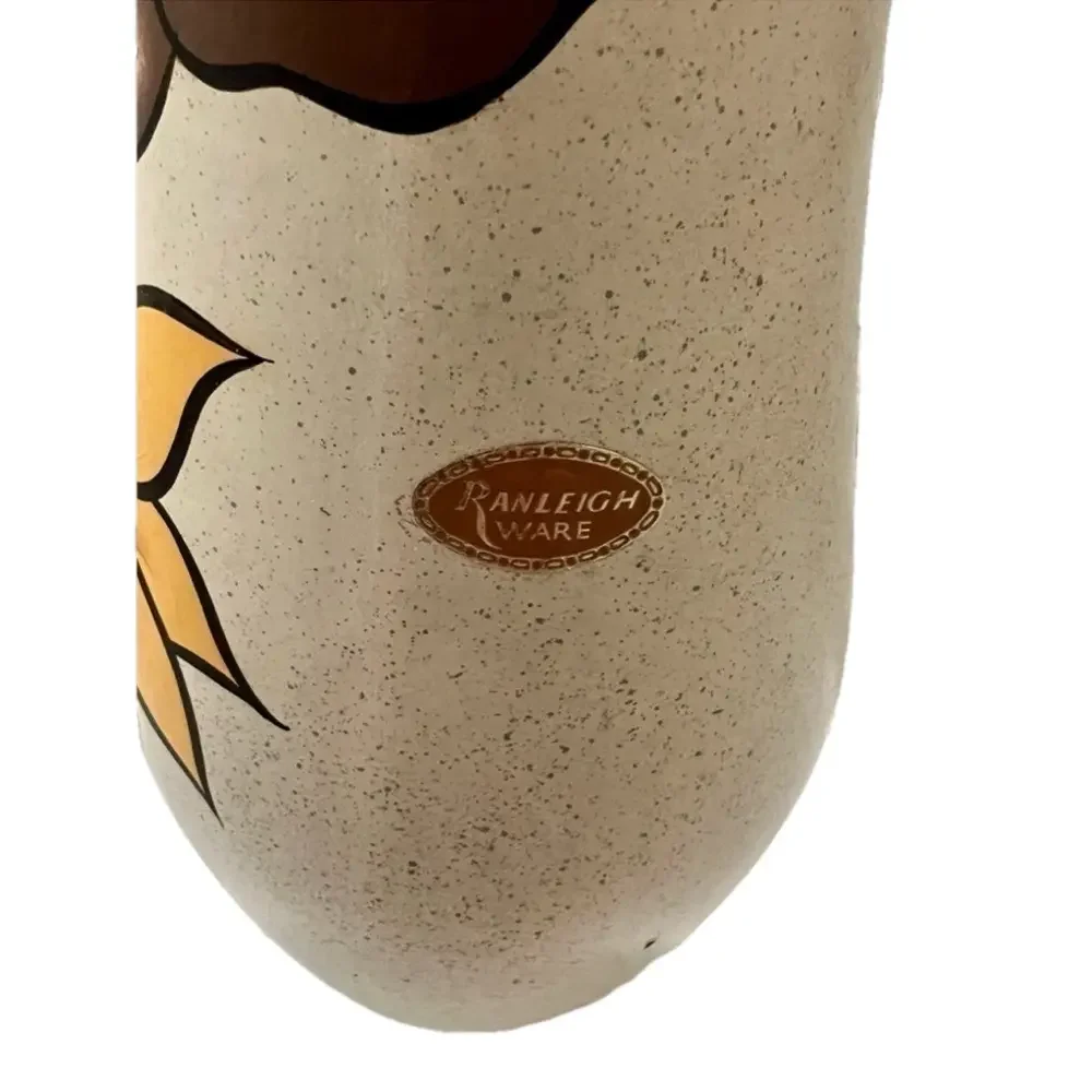 Vintage Ranleigh Ware Pottery Floral Vase